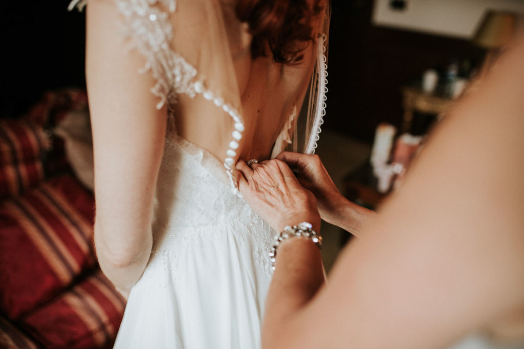 Hochzeitskleid im Detail